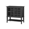 Franklin 2 Door Storage Cabinet, Black - Black - N/A